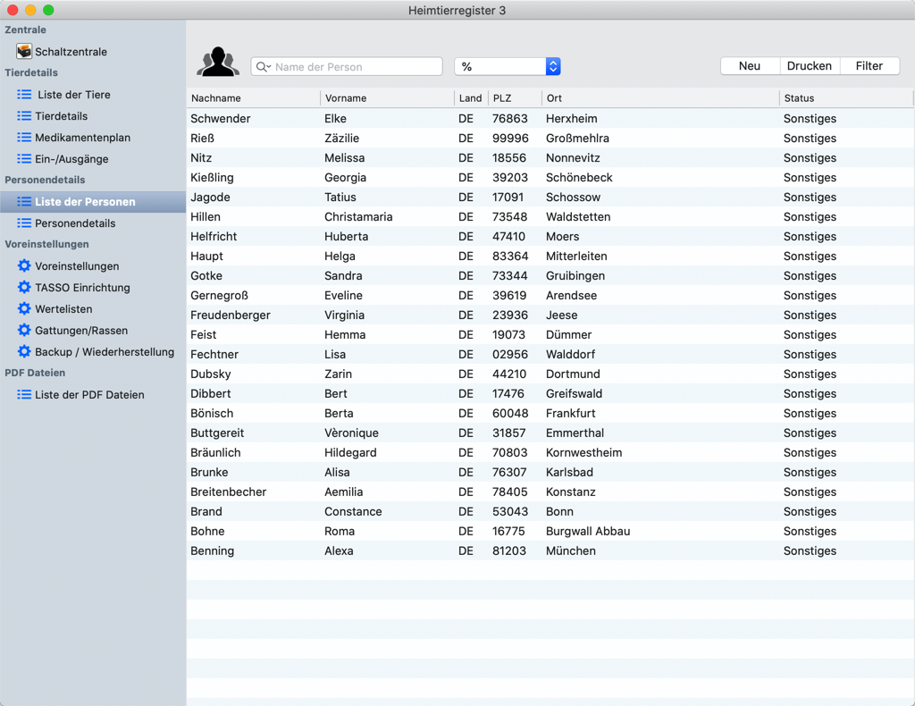 Liste der Personen